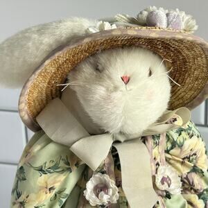 Hallmark Bunnies By The Bay Penny Pick Me Bunny Plush Figure Stand Tagged